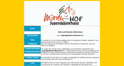 Desktop Screenshot of jugendgaestehaus-marienhof.de